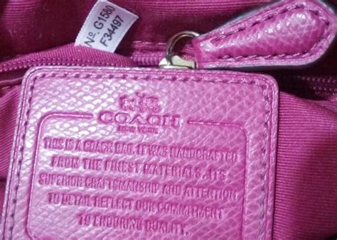 coach bag no serial number